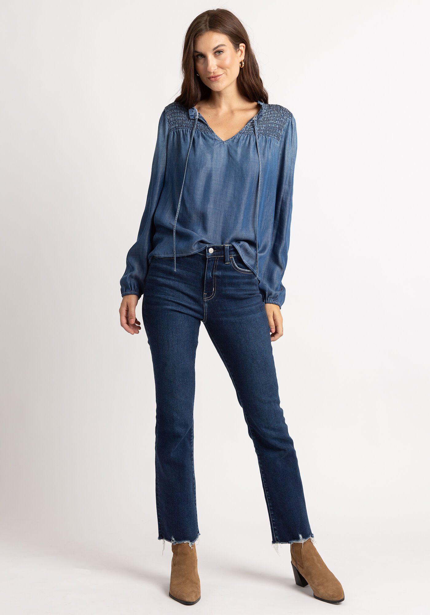 molly long sleeve tencel bouse Image 4