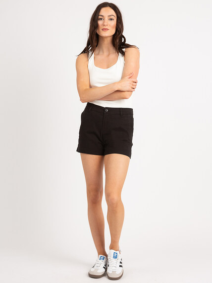 high rise chino midi short high rise chino midi short Image 1