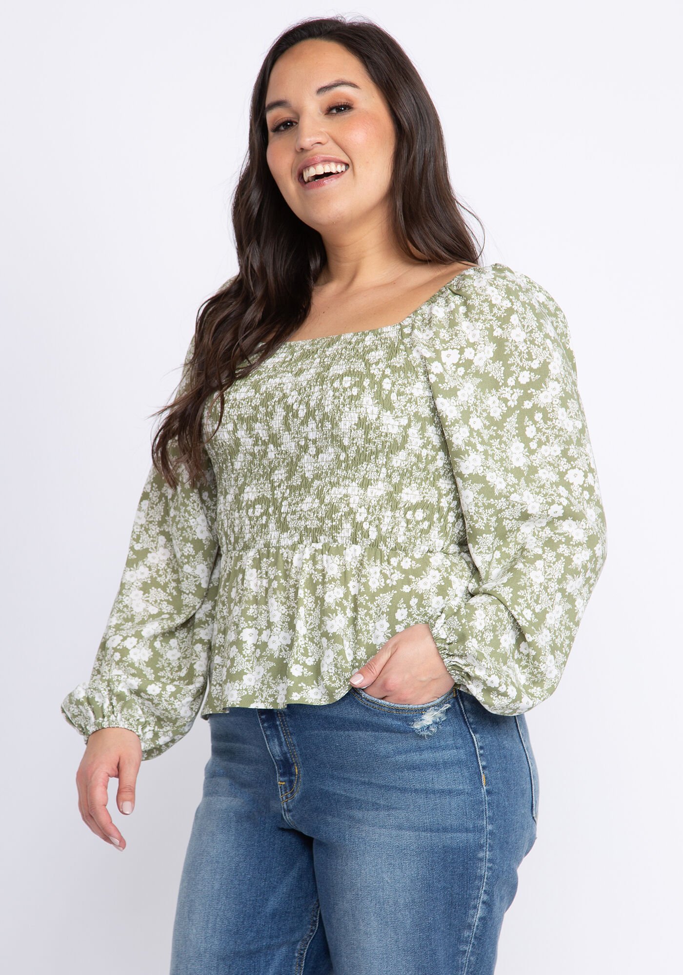 cressida balloon sleeve smocked blouse Image 1