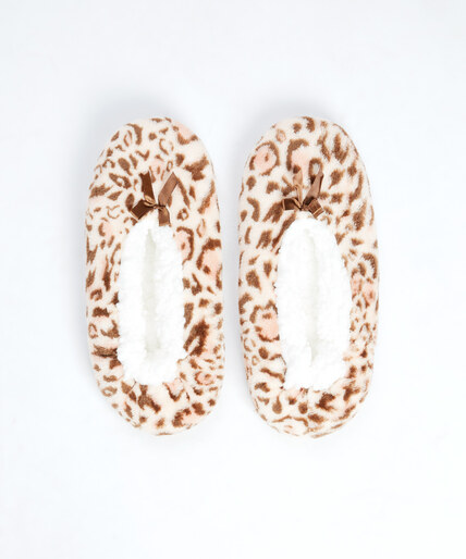 fuzzy babba slipper leopard print Image 1