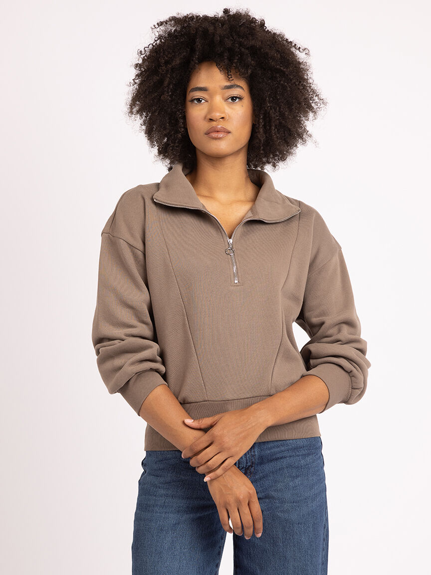 tatum 1/4 zip mock neck sweatshirt Image 4
