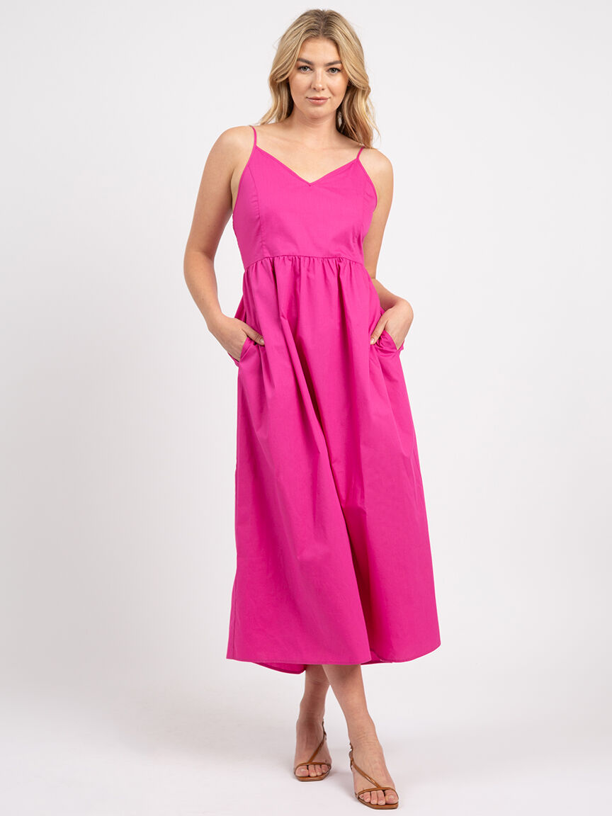 maybelle strappy vneck poplin maxi dress Image 2