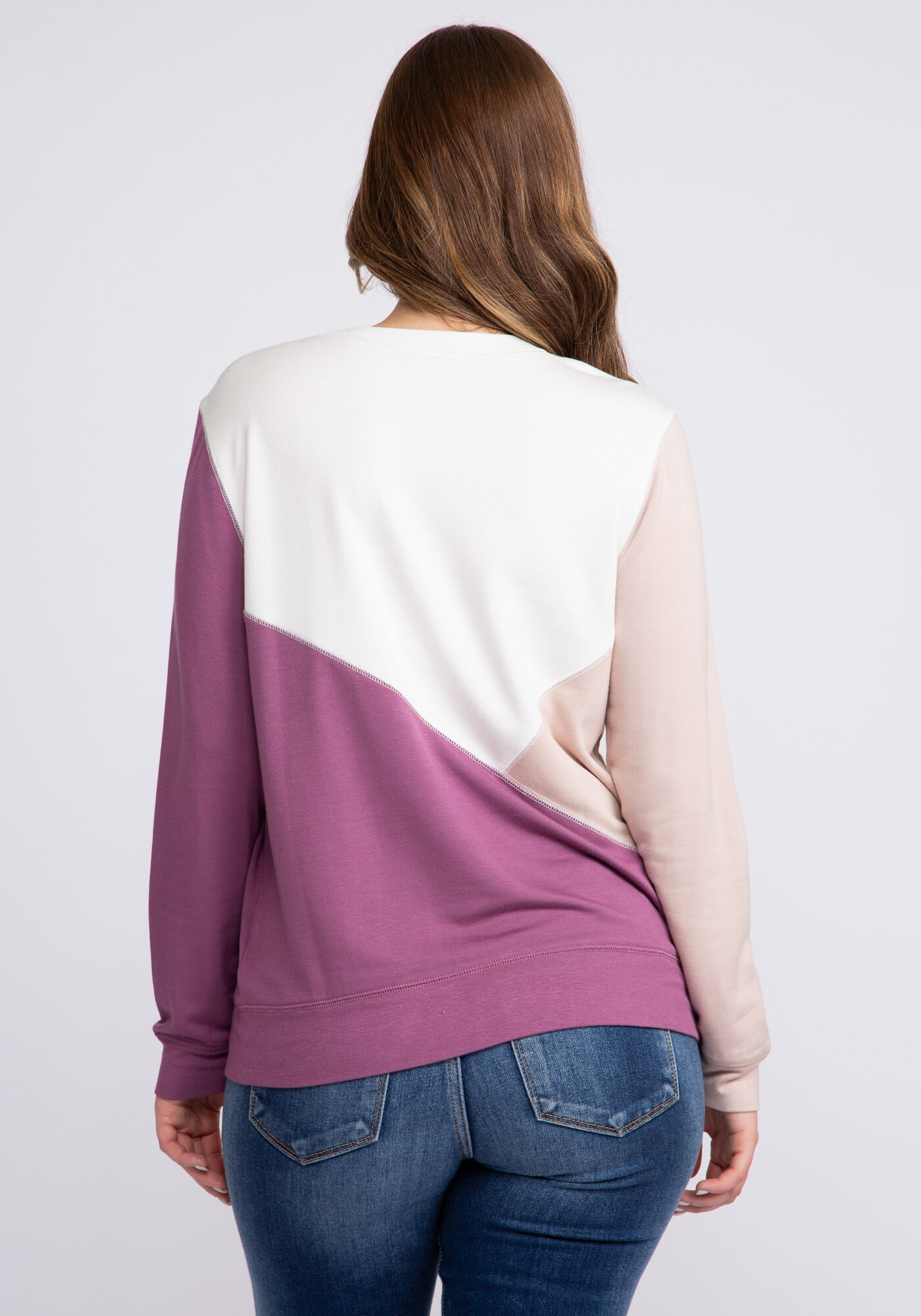 zoya colorblock crew neck popover  Image 2