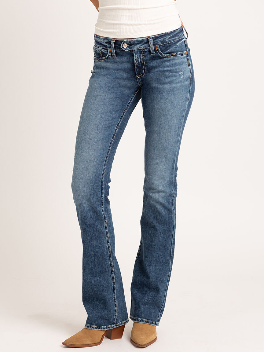 tuesday slim bootcut jean SILVER