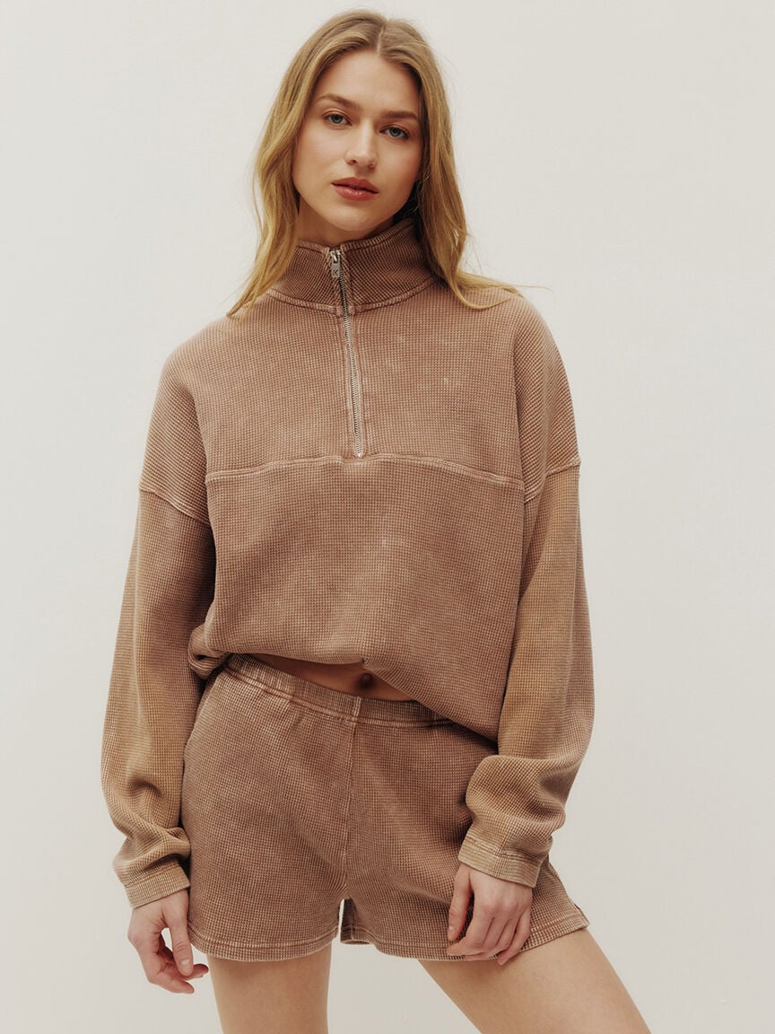 bailey waffle zipup Image 2