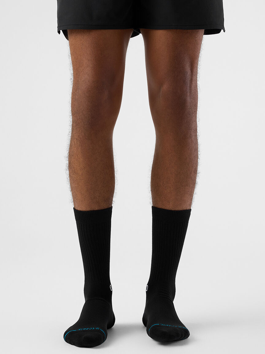 icon crew sock black