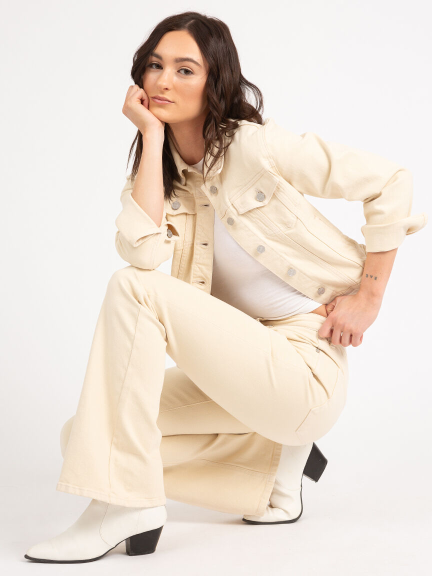 ecru flare jean Image 5