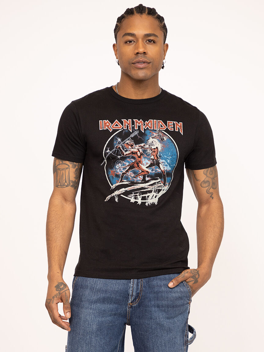 unisex iron maiden graphic tee