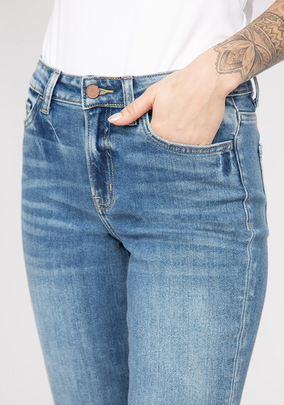 high rise straight leg jeans Image 5