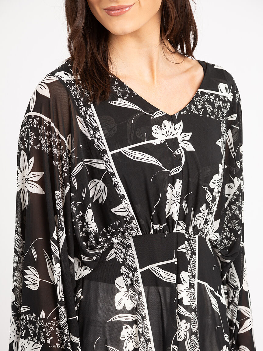 miley mesh wide sleeve peplum Image 4