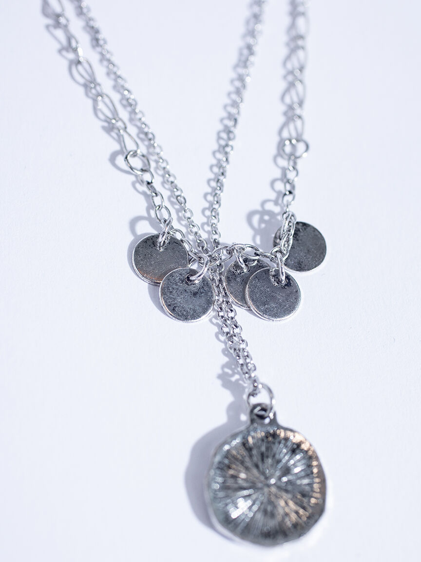 rose coin double layer necklace Image 4