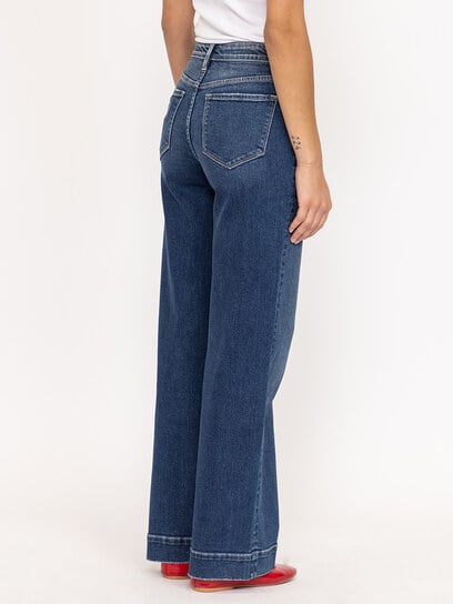 wide leg trouser jean dark authentic wide leg trouser jean dark authentic