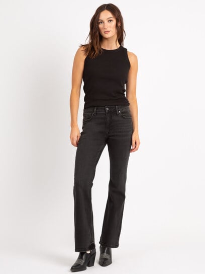 olivia bootcut jean washed black olivia bootcut jean washed black