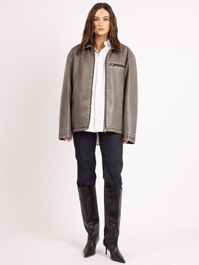 jason washed faux leather jacket jason washed faux leather jacket