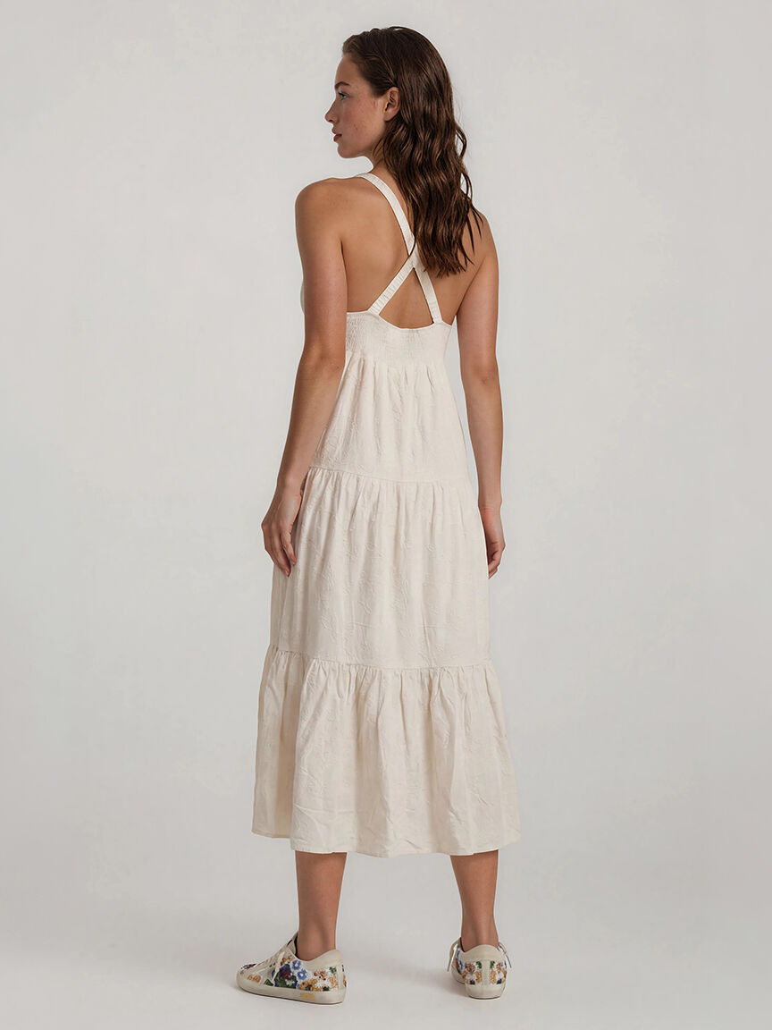 soutache embroidered maxi dress