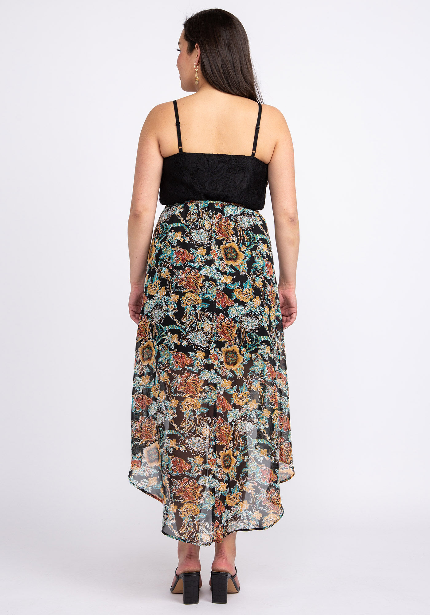 sonya mixed media high-low dress Image 2