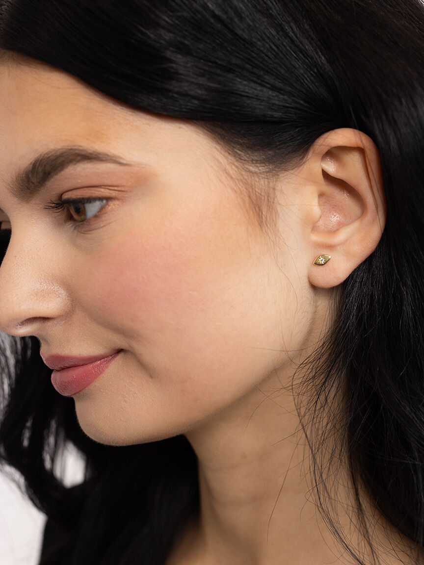 astra stud earrings gold