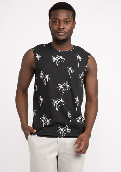 orion palm printed tank top Image 1