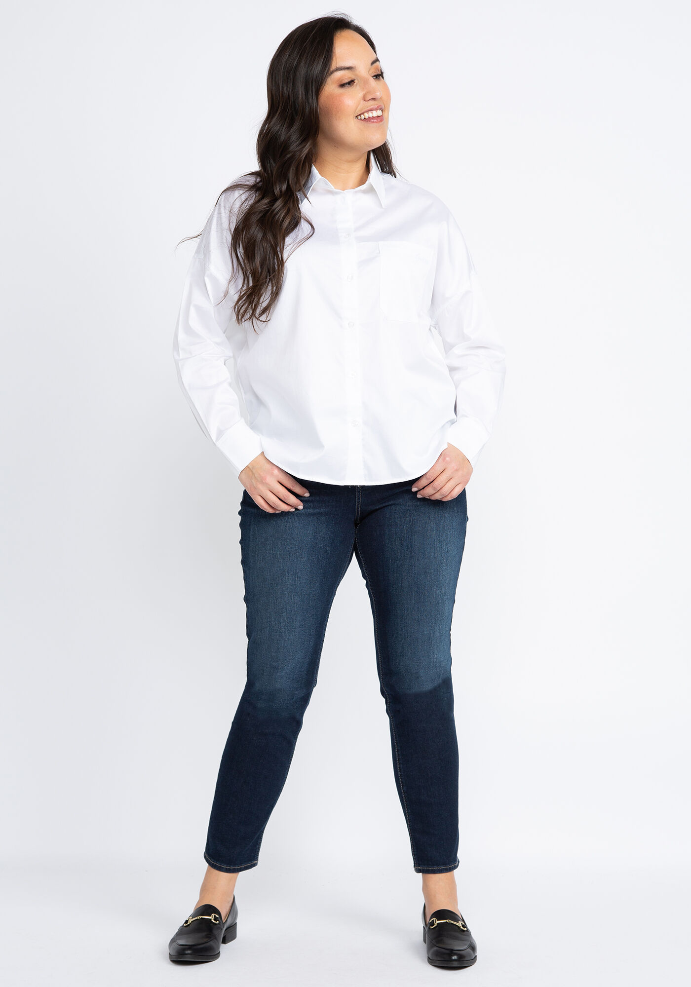 laney button front collared shirt Image 3