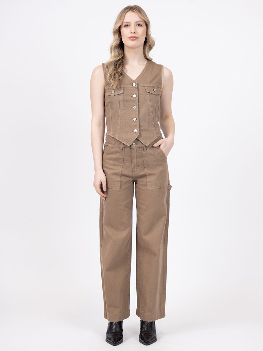 mattie twill vest hazelwood Image 2