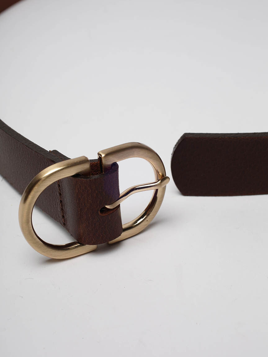 women's double ring leather belt Image 3