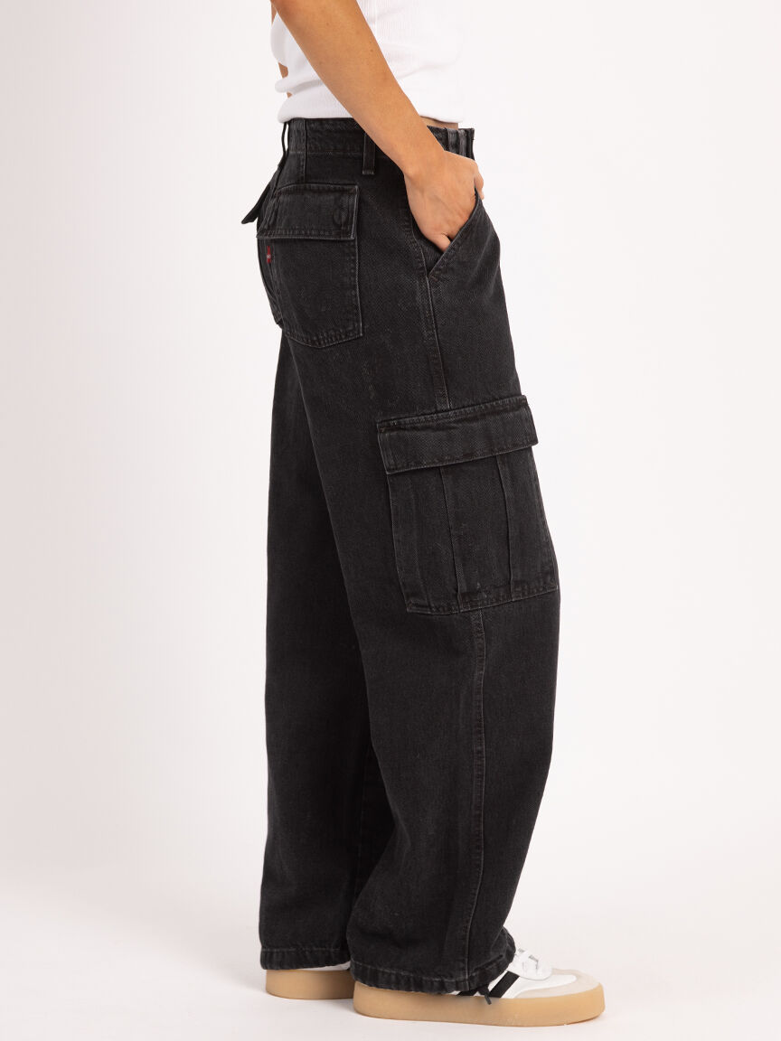 94 baggy cargo jean black Image 4