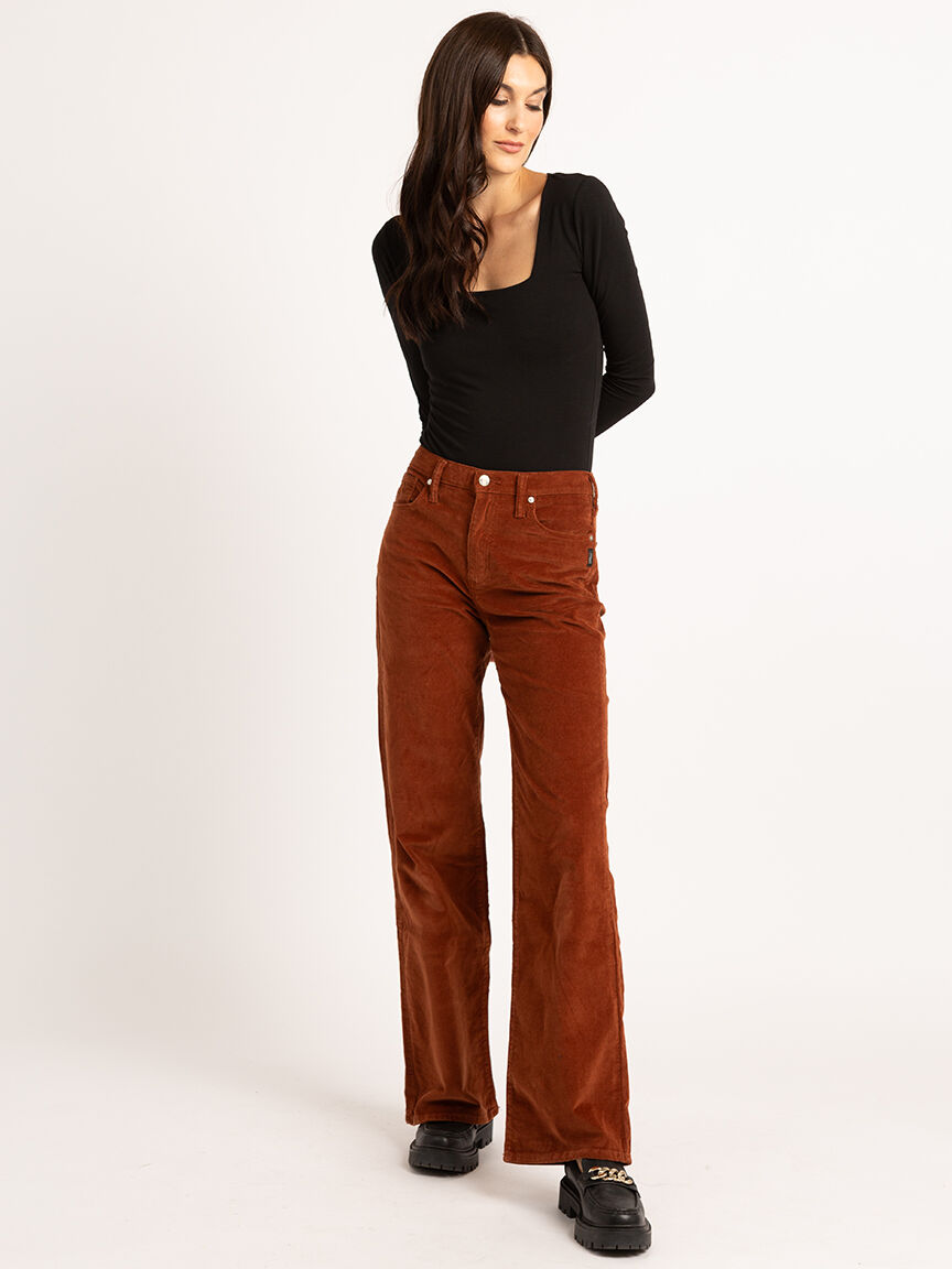 【KOOLOSET】Pleat Pure Brown Denim Pleat Pure Brown Denim - kooloset