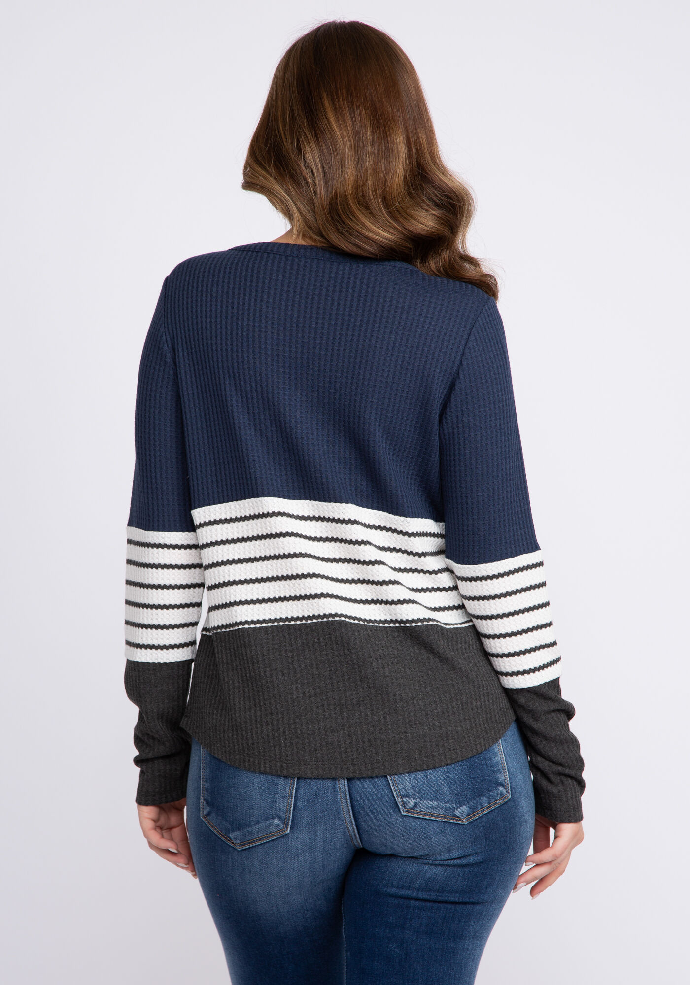 leighton colourblock waffle longsleeve Image 2