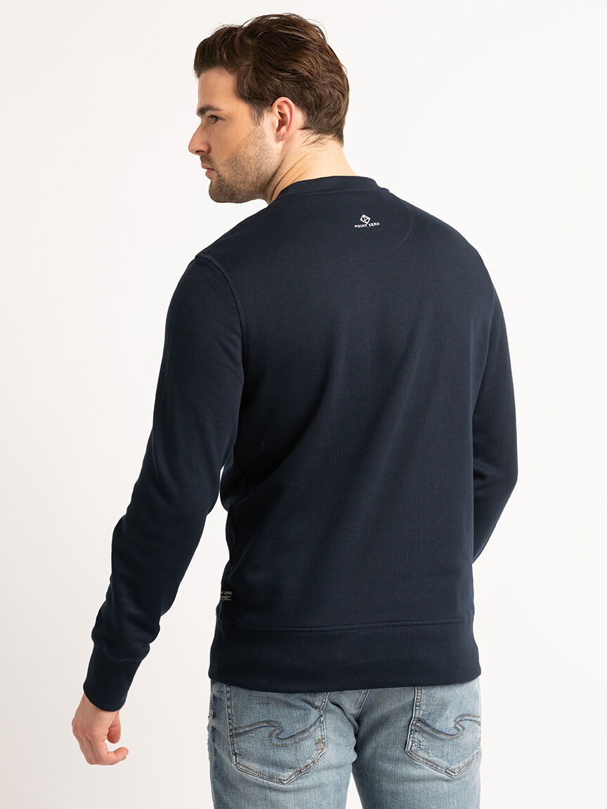 crewneck french terry pullover Image 4