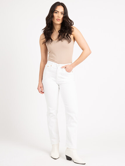 wedgie straight jeans in naturally good white Image 1