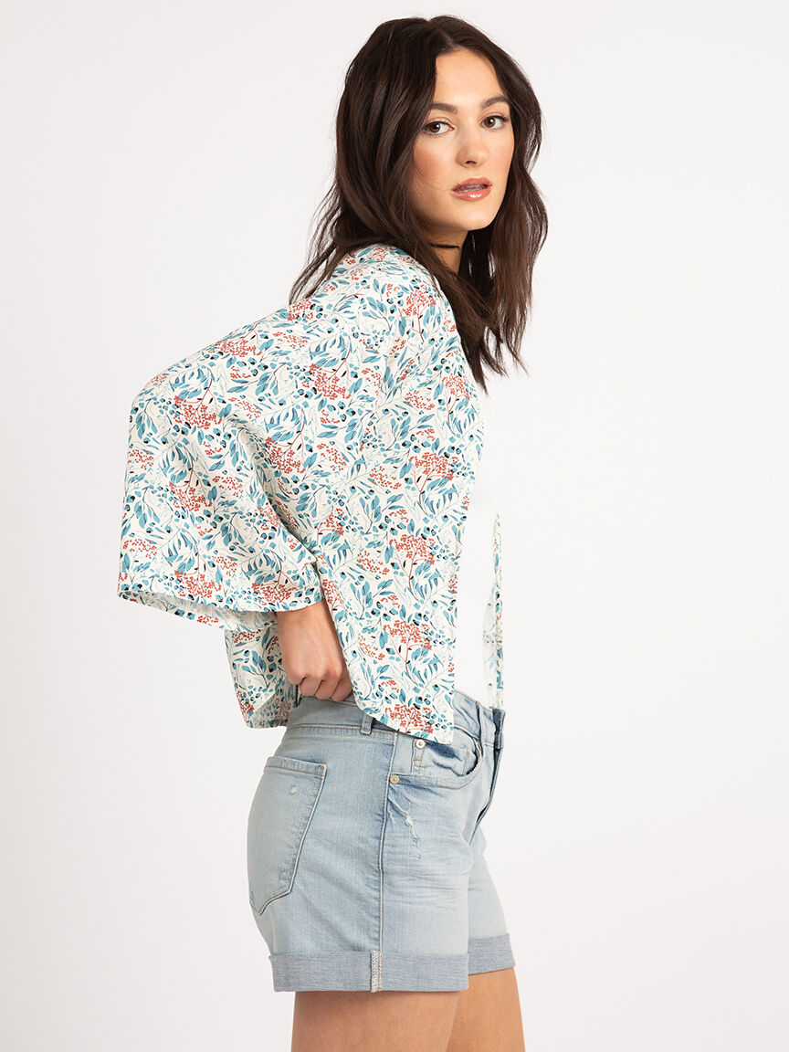 angelina long sleeve woven open cardigan Image 4