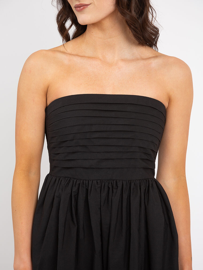 patsy pleated eyelet hem midi dress Image 6
