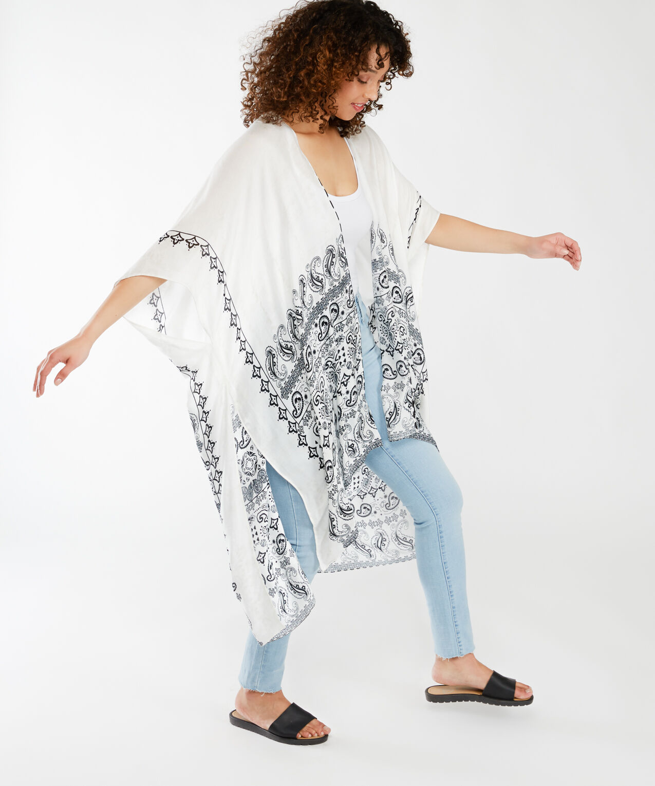 bandana print kimono Image 3