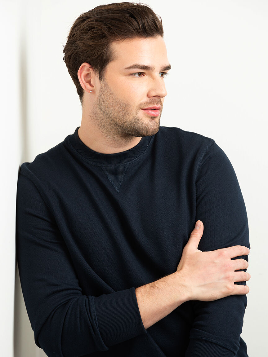 crewneck french terry pullover Image 1