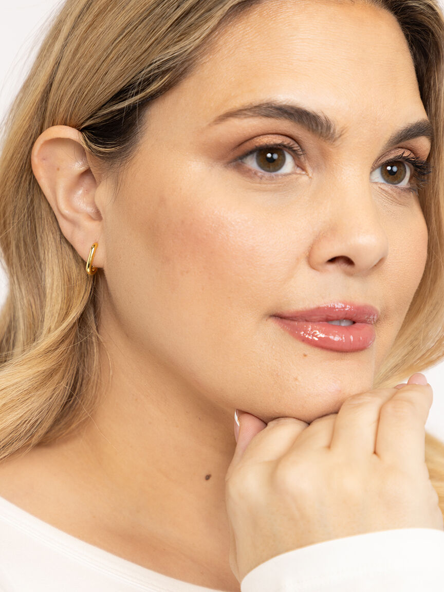 audrey square hoop earrings gold