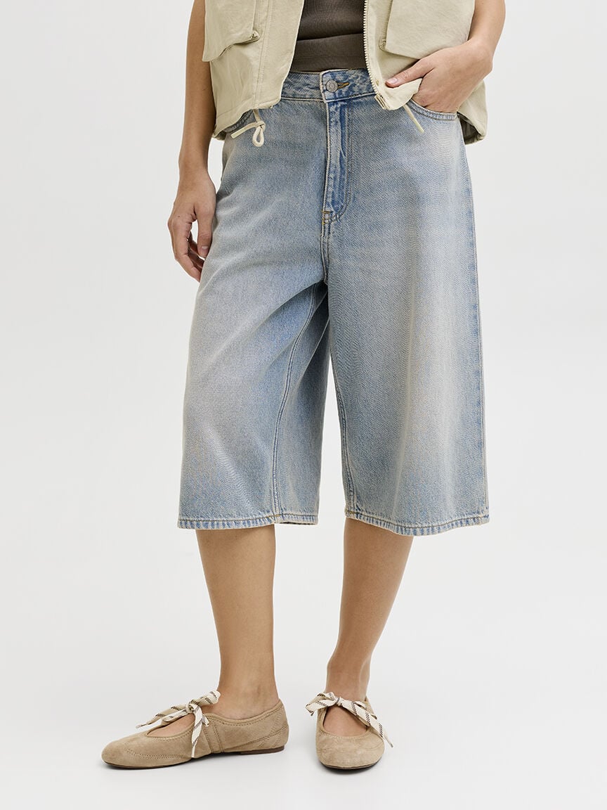 kyoto baggy denim shorts