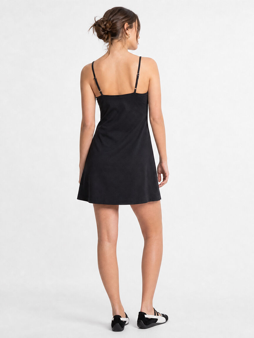 high neck short dress