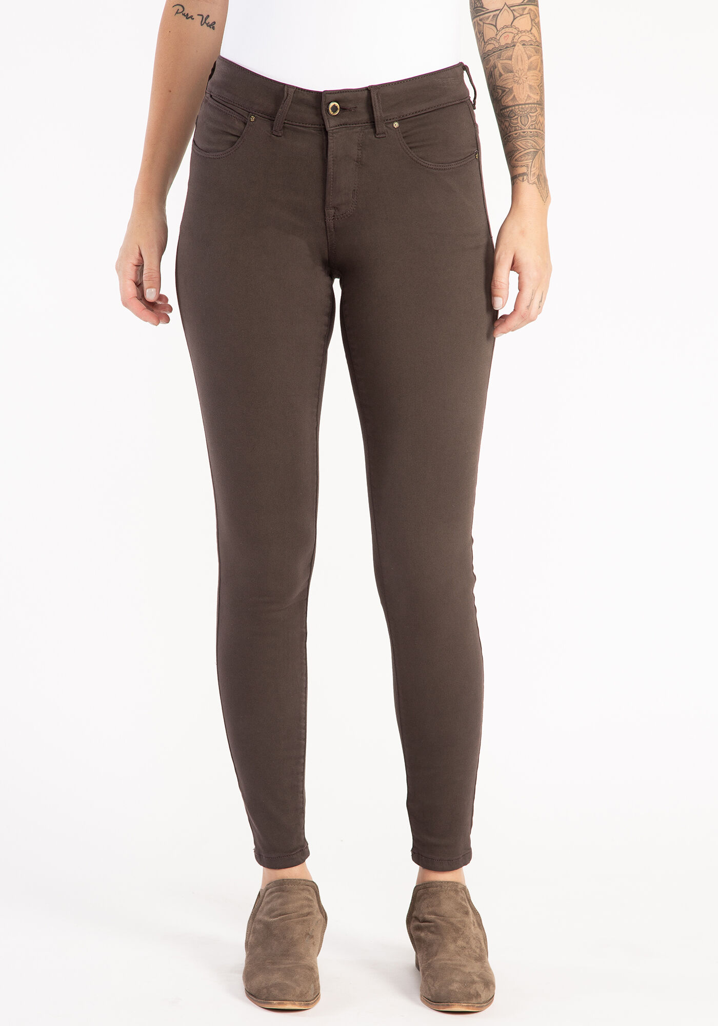 mid rise coloured skinny jeans BRODY