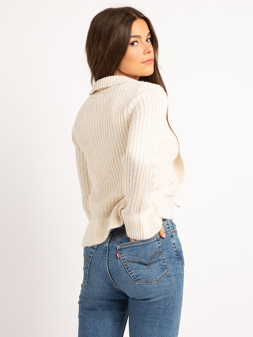 westwood ruffle tie front cardigan Image 6