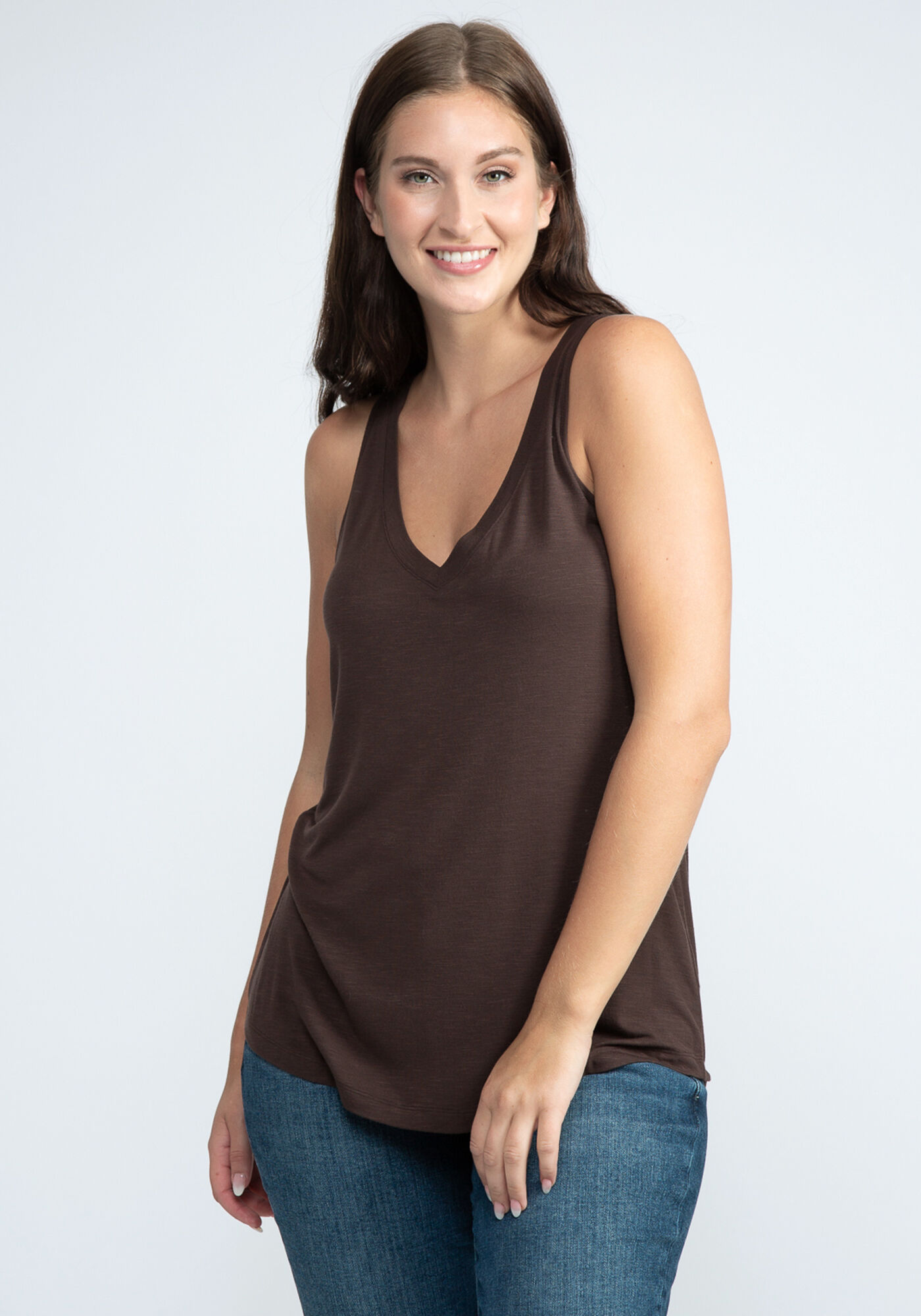 ela v neck textured knit tank Image 1