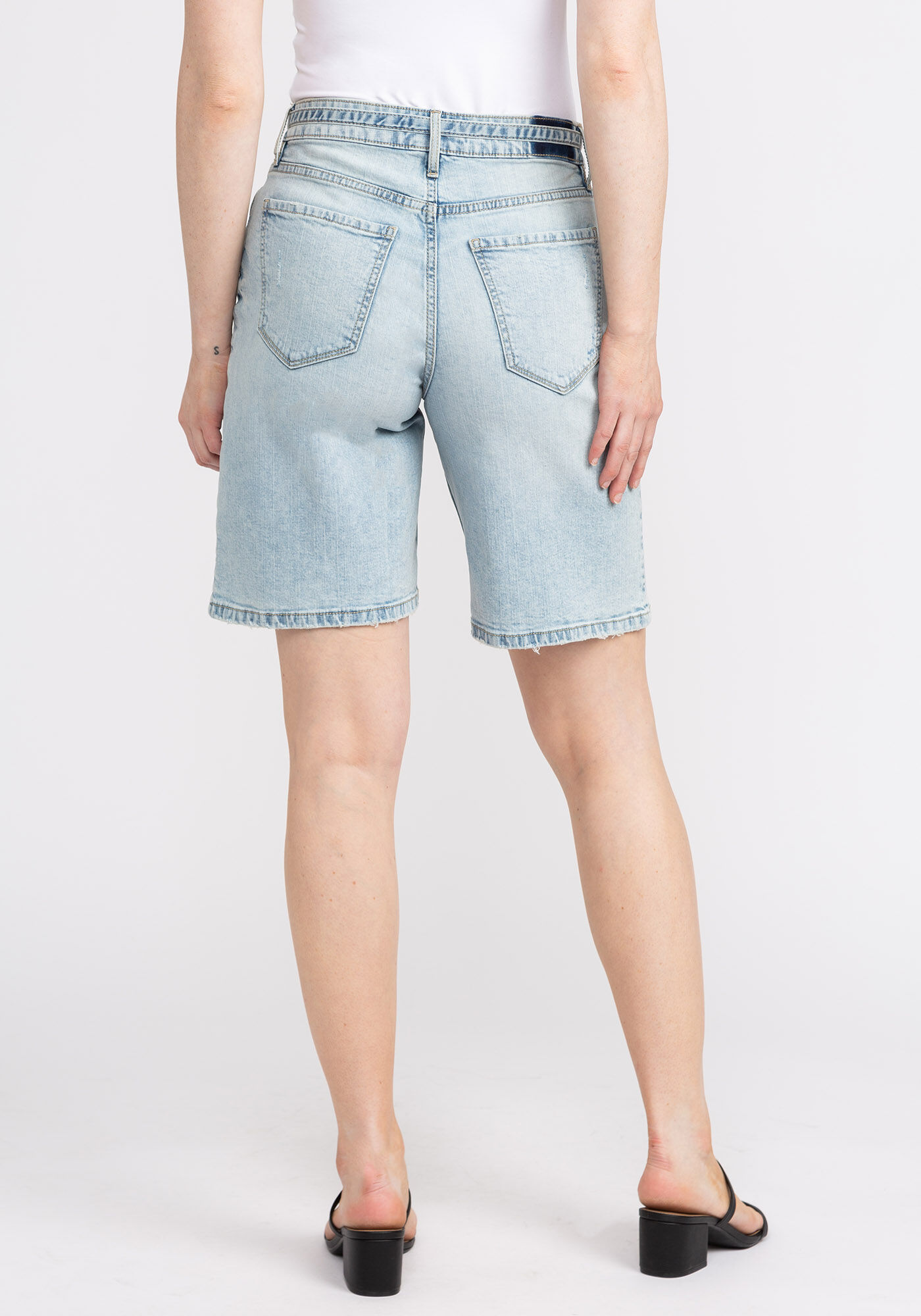 High waisted store denim bermuda shorts