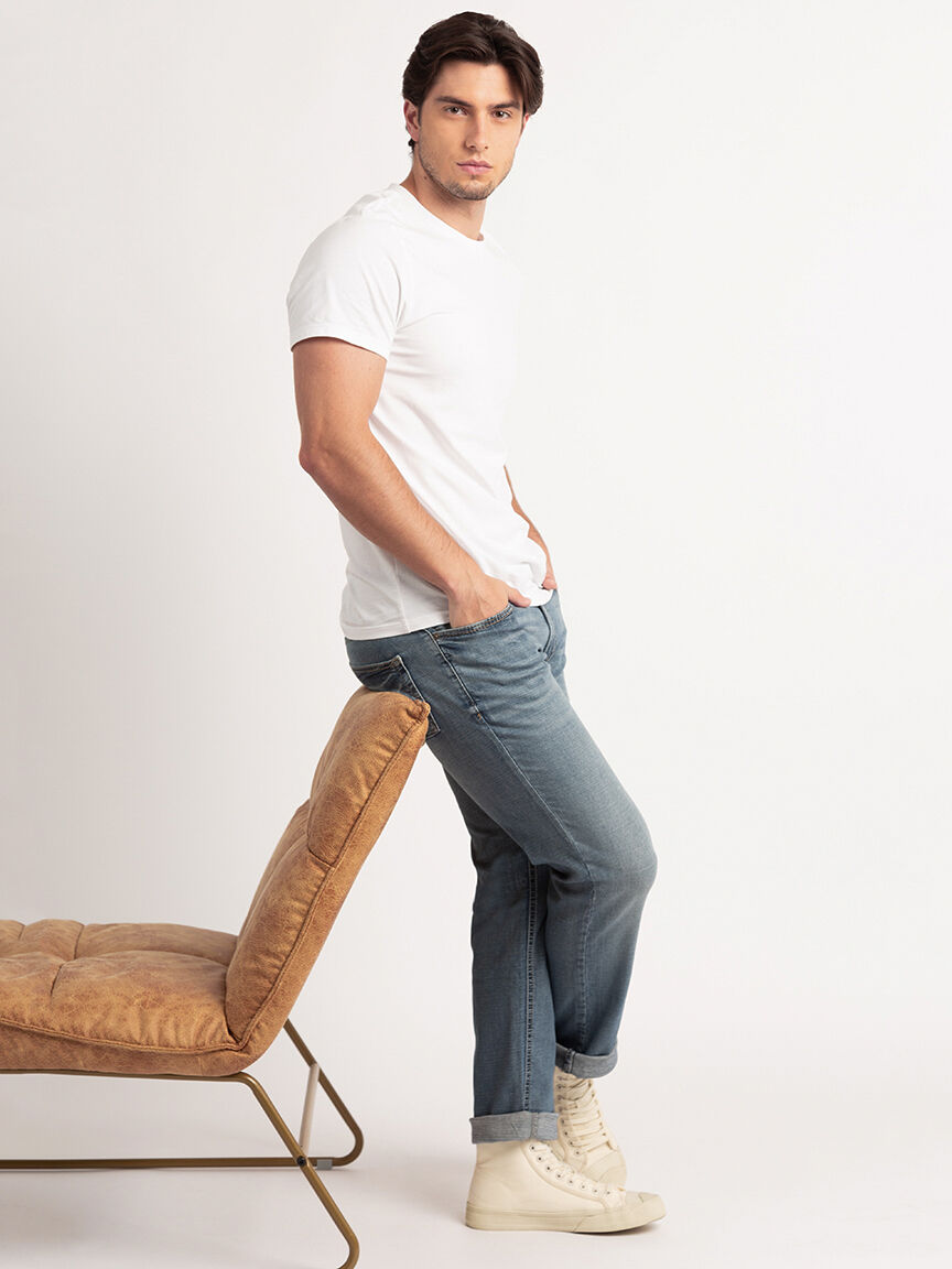 allan slim fit straight leg jeans Image 4