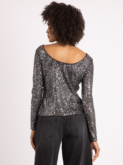marilyn boatneck sequin top marilyn boatneck sequin top