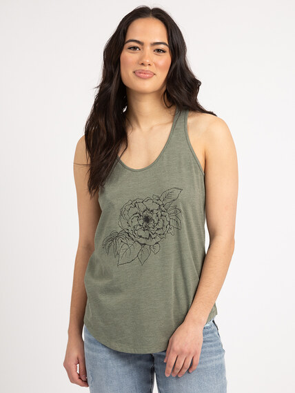 rose graphic tank top rose graphic tank top Image 1