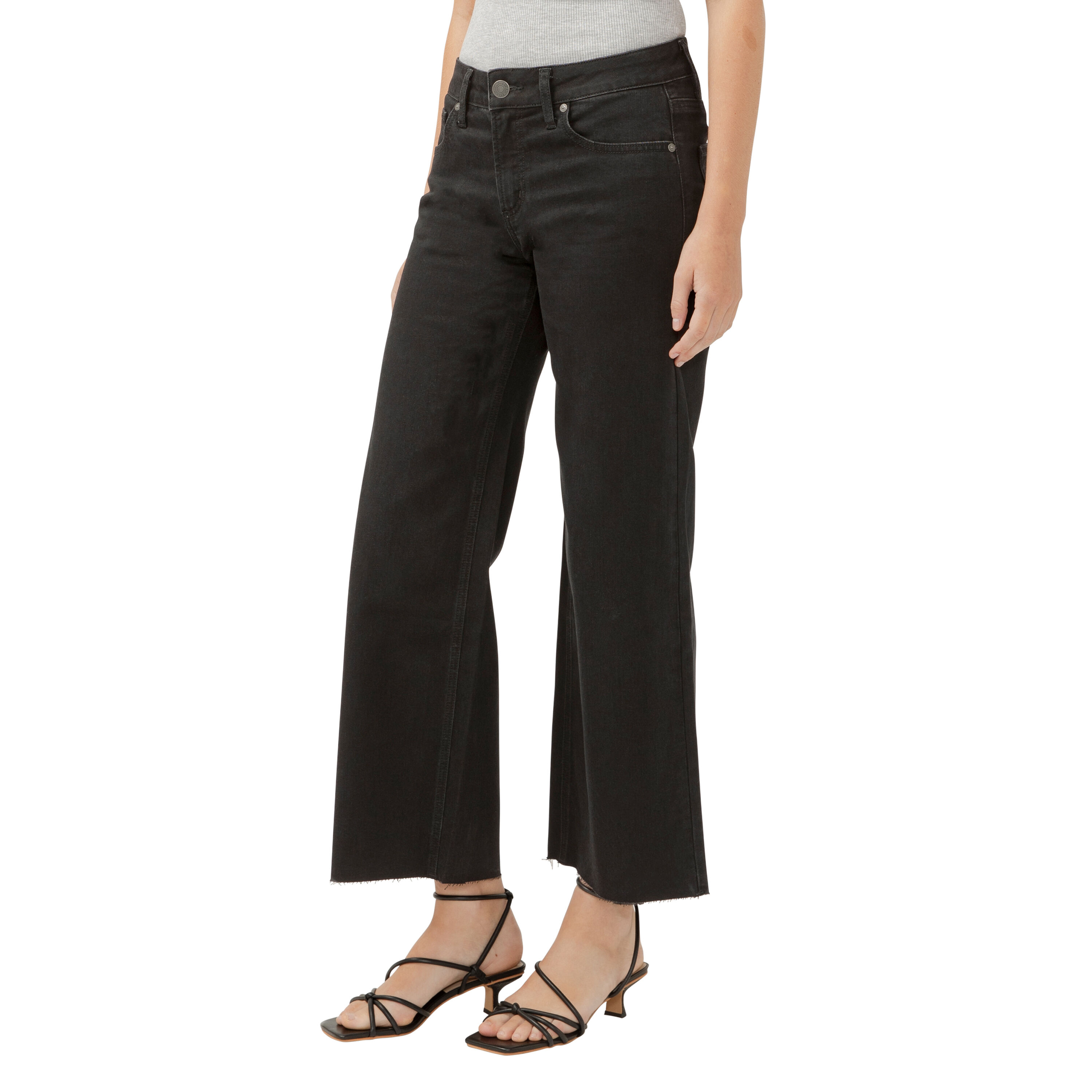 Suki Mid Rise Wide Leg Luxe Stretch Jeans