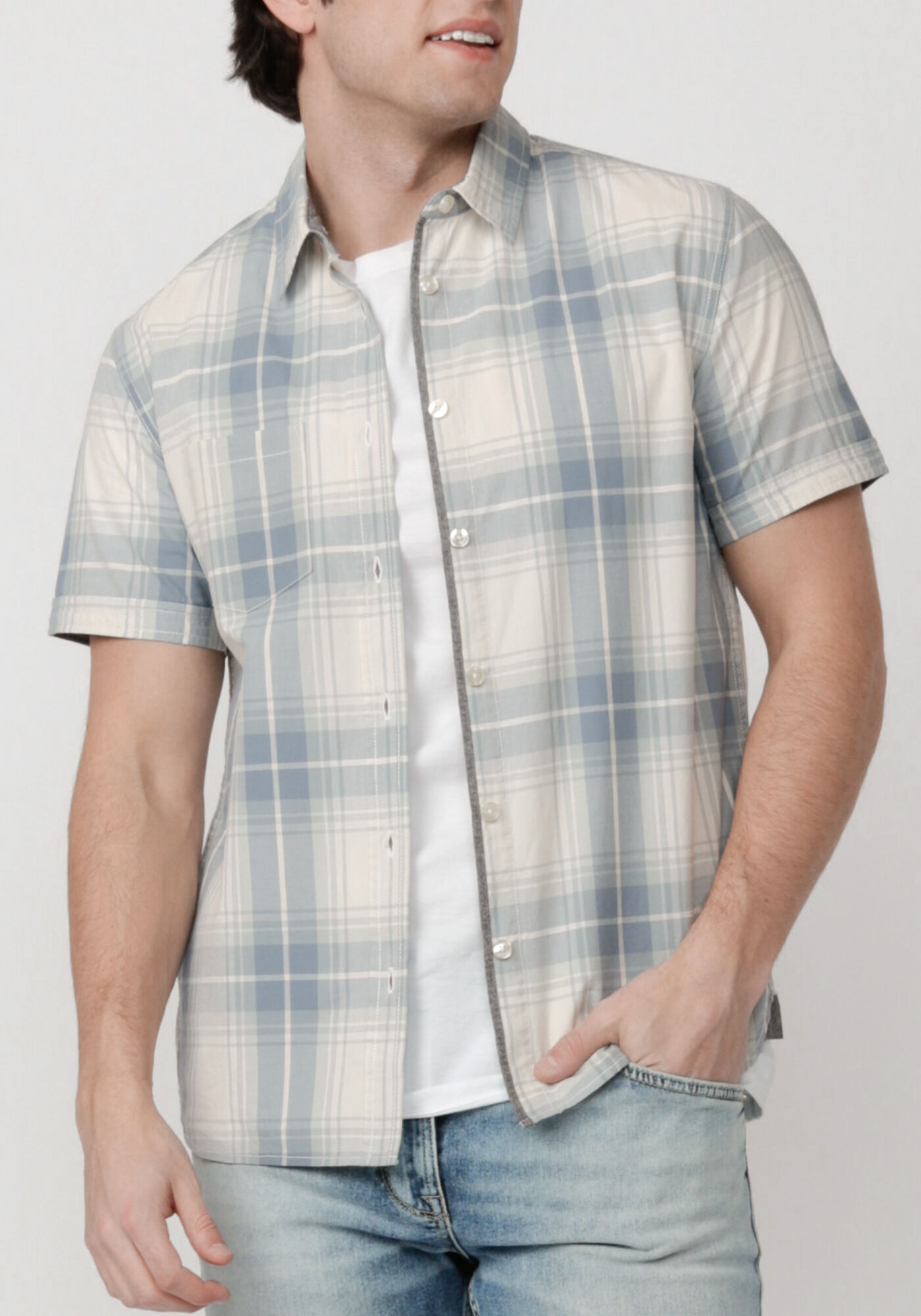 bombay plaid short sleeve shirt Image 4