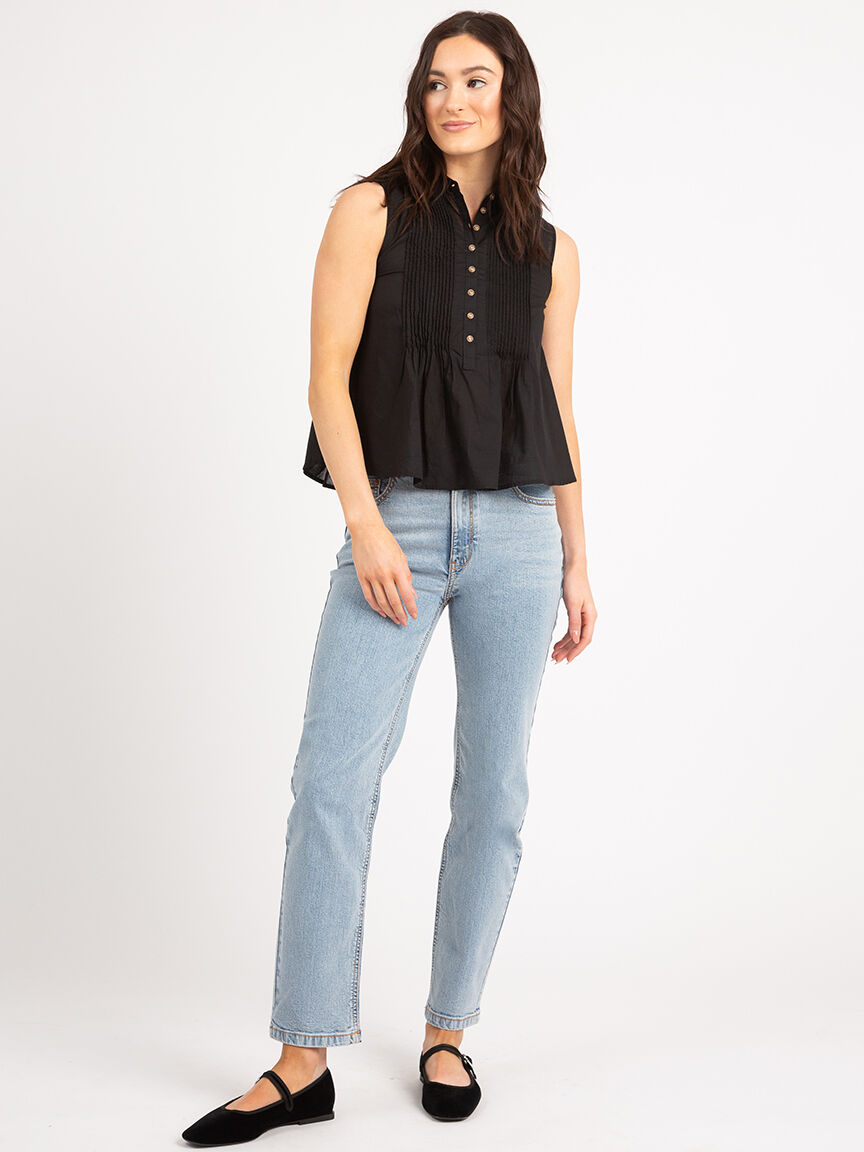 shaina sleeveless pintuck blouse Image 3