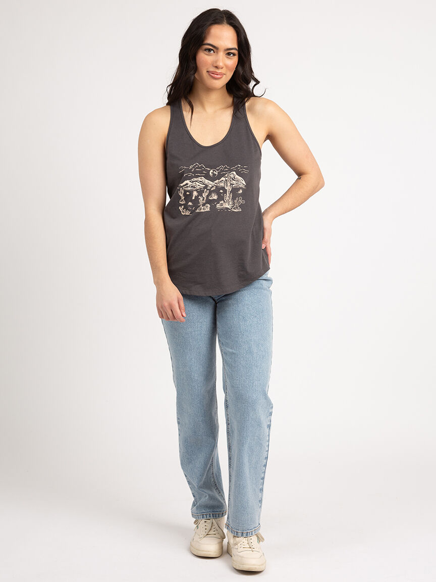 desert scene graphic tank top Image 2