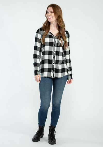 carder hooded button up shirt Image 4