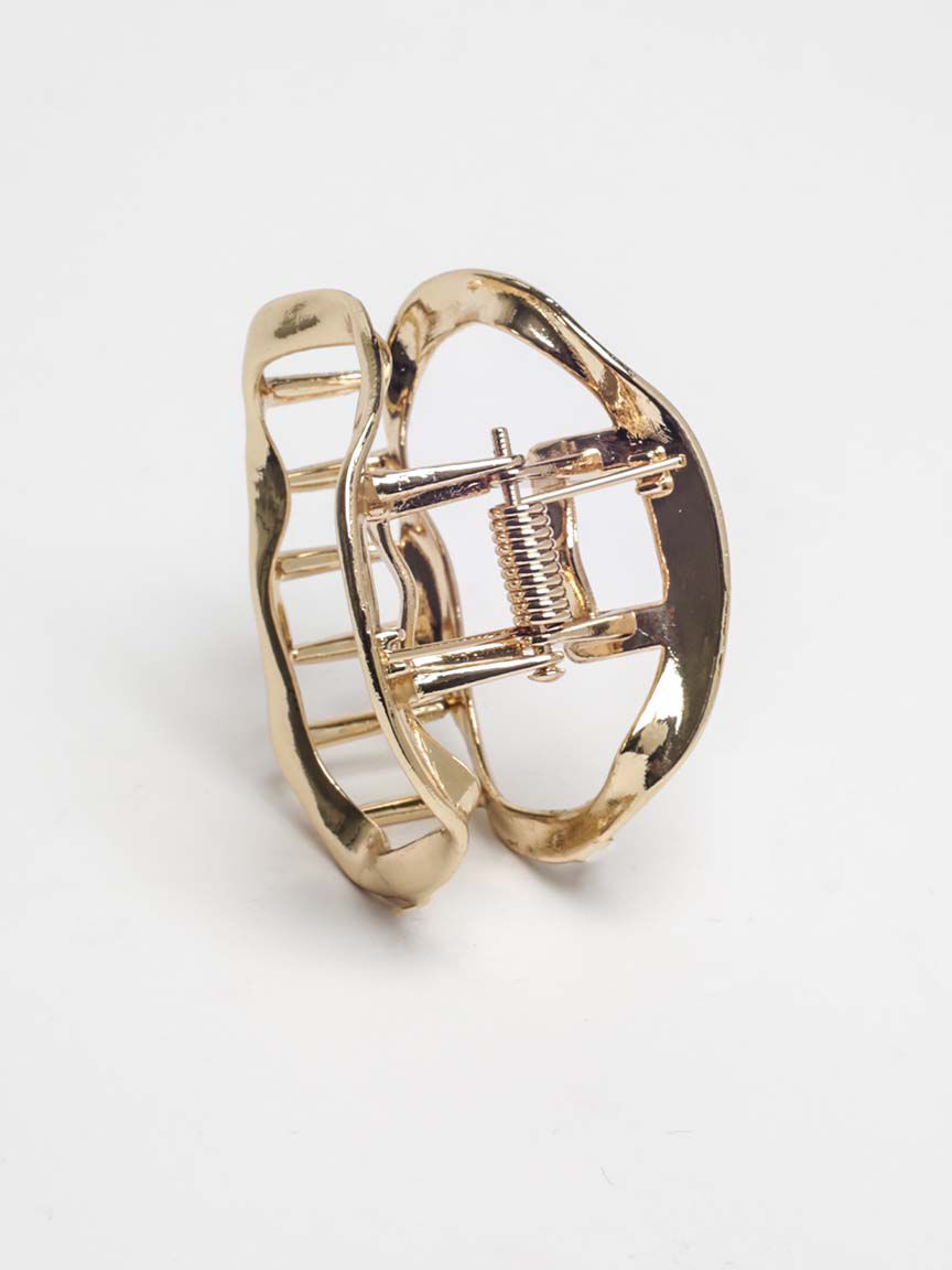 organic shape metal hair clip Image 3